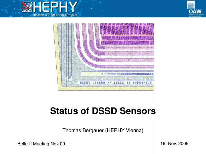 status of dssd sensors