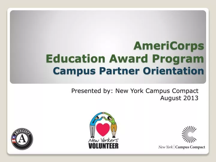 americorps education award program campus partner orientation
