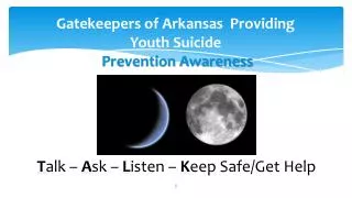 Gatekeepers of Arkansas Providing Youth Suicide Prevention Awareness