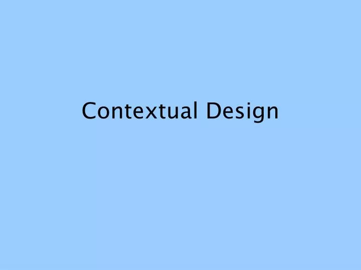 contextual design