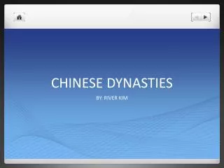 CHINESE DYNASTIES