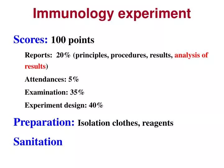 immunology experiment
