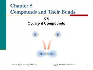 Chapter 5 Compounds and Their Bonds