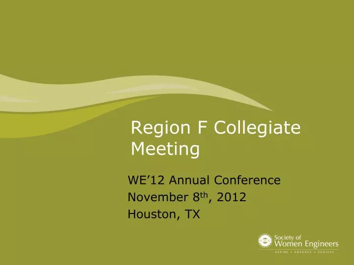 region f collegiate meeting