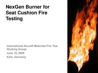 NexGen Burner for Seat Cushion Fire Testing
