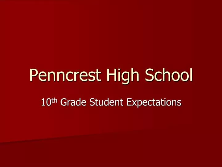 penncrest high school