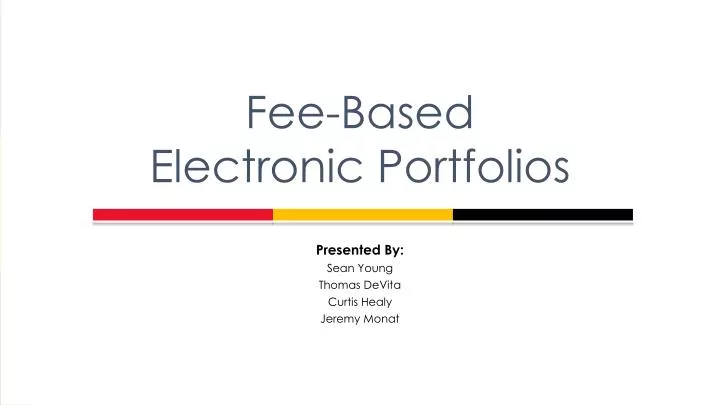 fee based electronic portfolios
