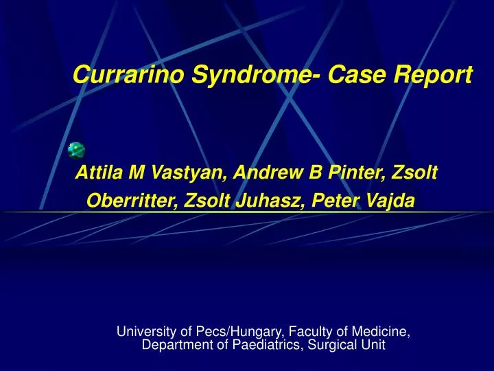 currarino syndrome case report
