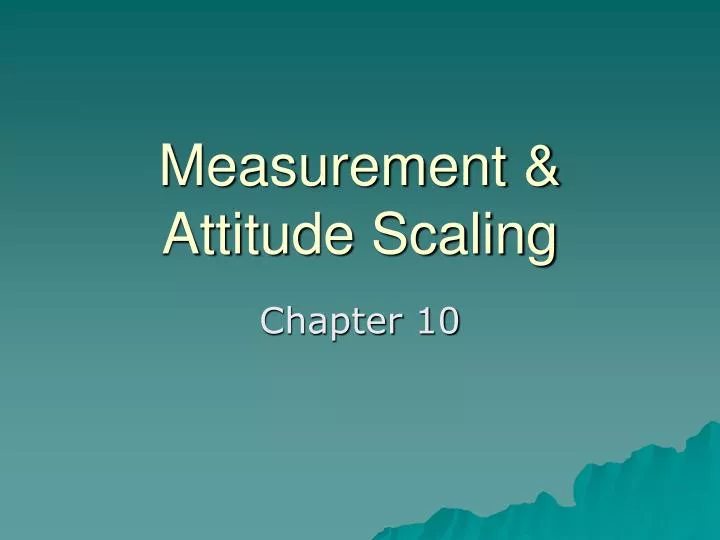 measurement attitude scaling