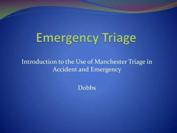 emergency triage