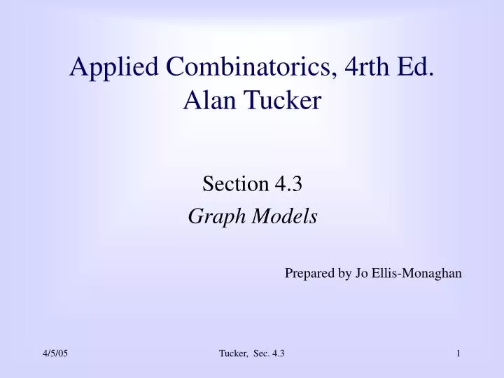 applied combinatorics 4rth ed alan tucker