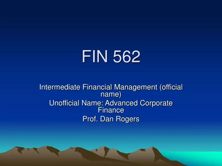 fin 562