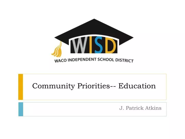 community priorities education