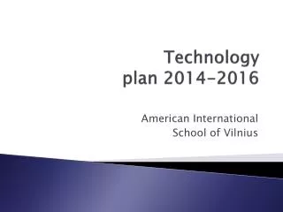 Technology plan 2014-2016