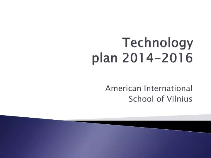 technology plan 2014 2016