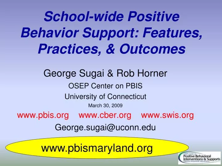 school wide positive behavior support features practices outcomes