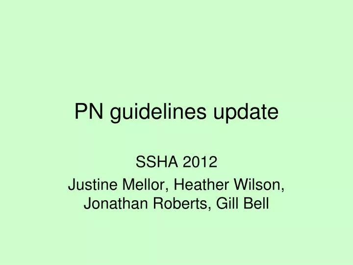 pn guidelines update