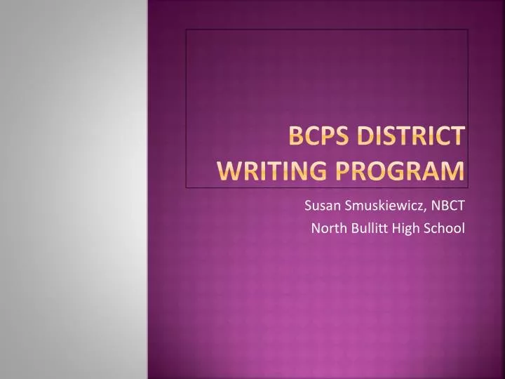 bcps district writing program