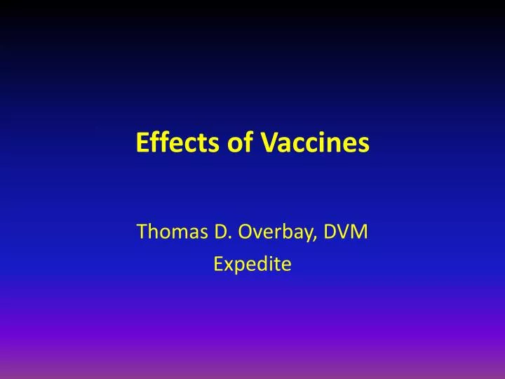 effects of vaccines