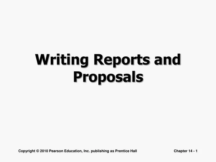 writing reports and proposals