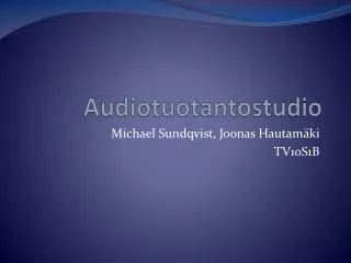 audiotuotantostudio