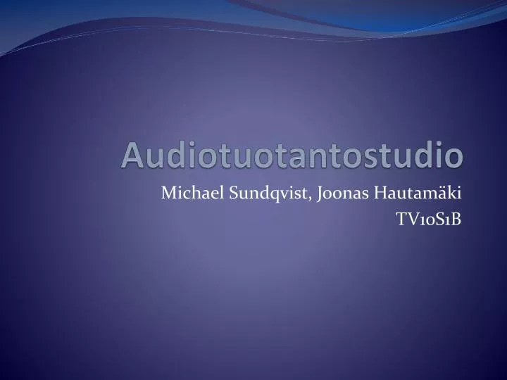 audiotuotantostudio