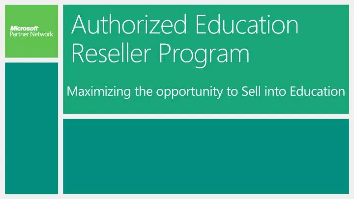 authorized education reseller program