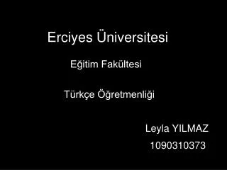 erciyes niversitesi