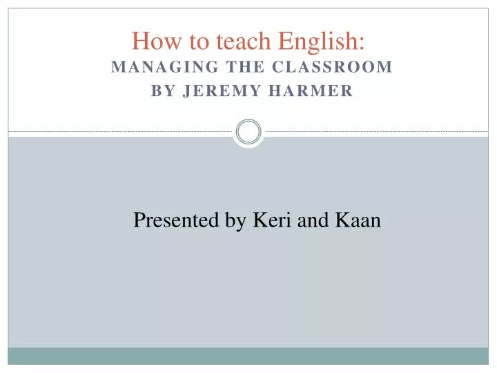 how to teach english