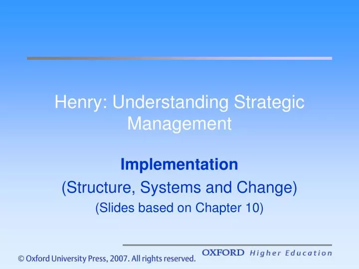 henry understanding strategic management