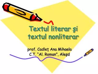 textul literar i textul nonliterar