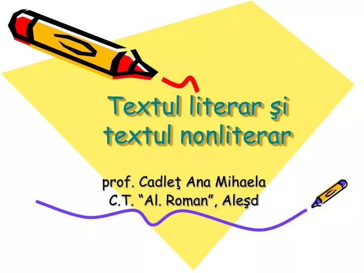 textul literar i textul nonliterar