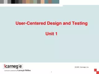 User-Centered Design and Testing Unit 1