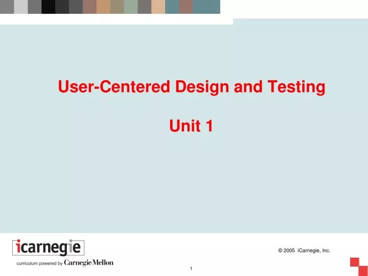 user centered design and testing unit 1