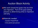 Auction Block Activity - slide 1
