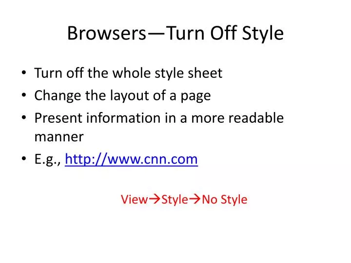browsers turn off style