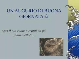 UN AUGURIO DI BUONA GIORNATA 