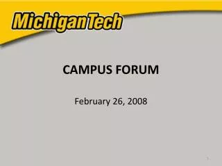 CAMPUS FORUM