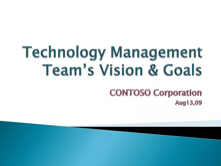technology management team s vision goals