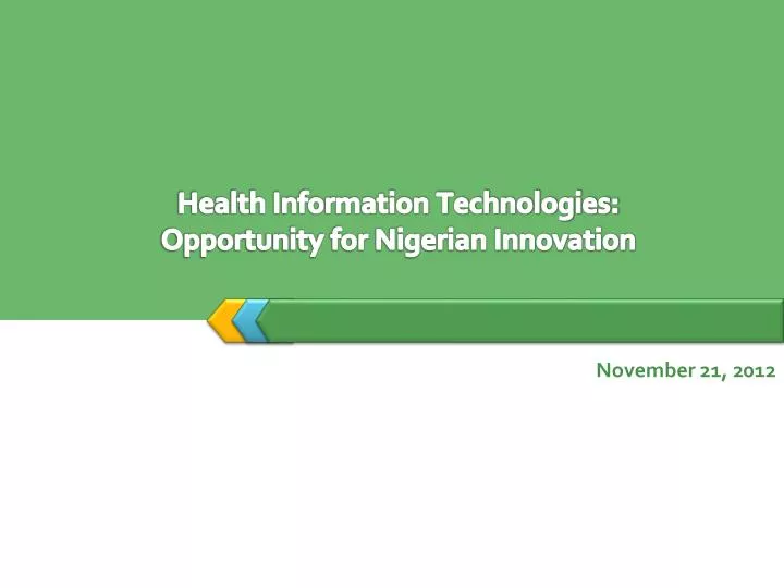 health information technologies opportunity for nigerian innovation