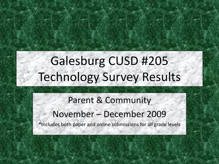 galesburg cusd 205 technology survey results