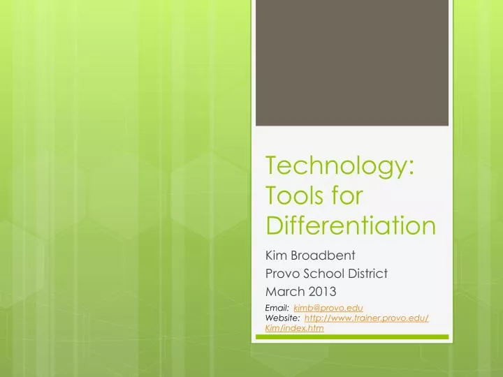 technology tools for differentiation
