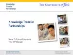 Knowledge Transfer Partnerships - slide 1