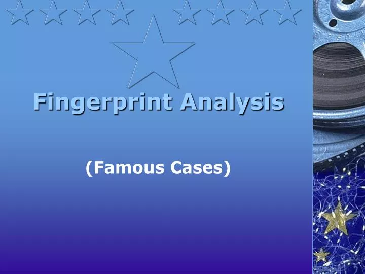 fingerprint analysis