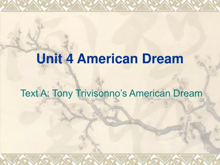 unit 4 american dream