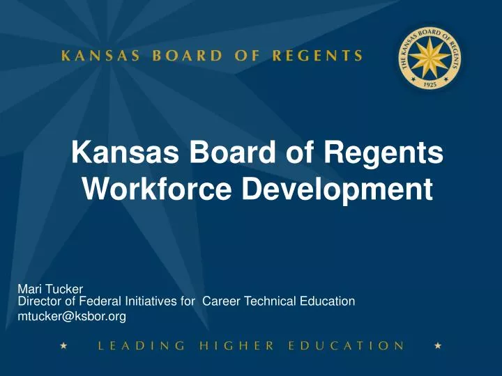 kansas board of regents workforce development