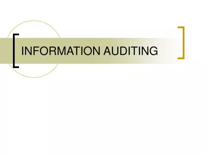 information auditing