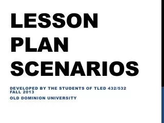 lesson plan scenarios
