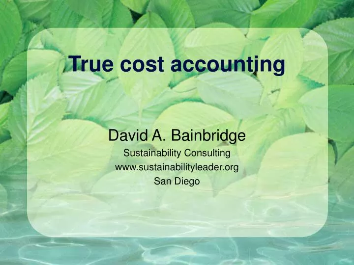 true cost accounting
