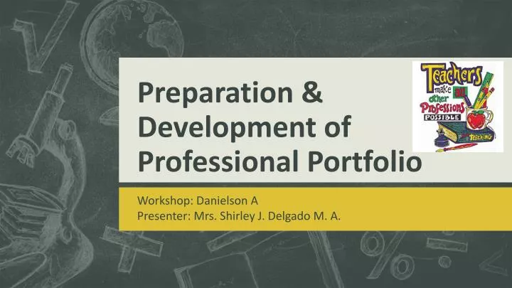 preparation development of professional portfolio